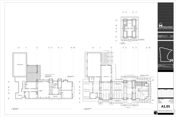 Karr Residence. Construction Drawings. Reflected Ceiling Plans.