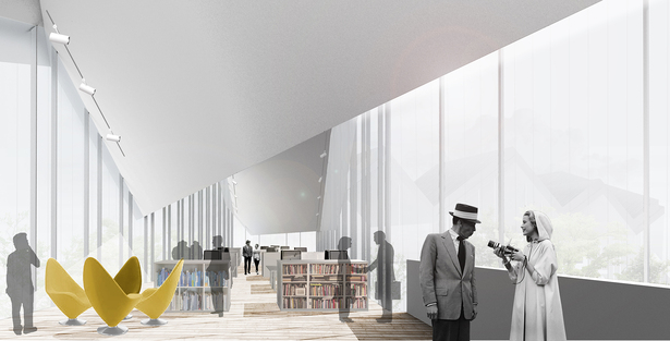 library interior view