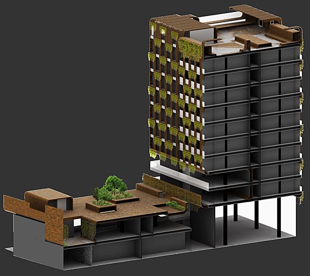 Green Plinth-Wall