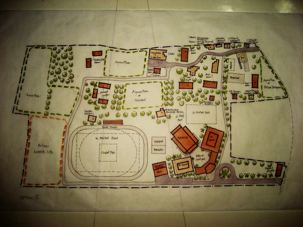 Schematic design sketch done on site