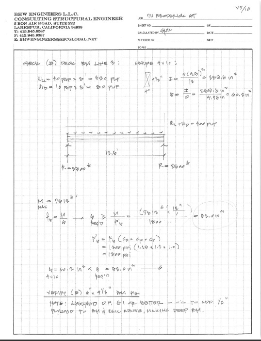 Example hand calculation.