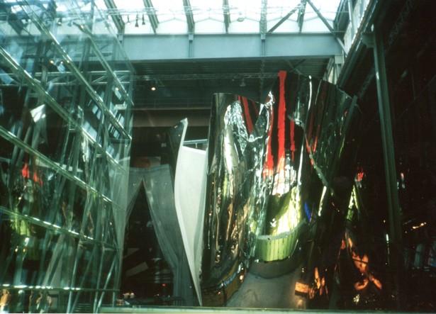 interior photograph of display walls