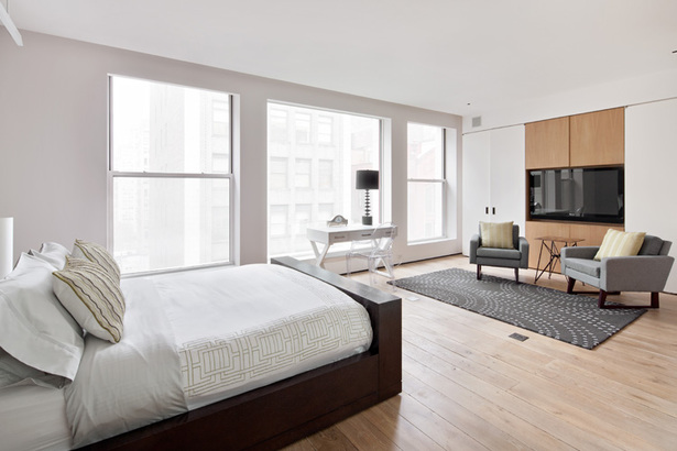 Midtown Minimal Master Bedroom. Photo: Evan Jospeh