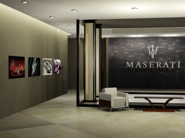 Atrium gallery wall