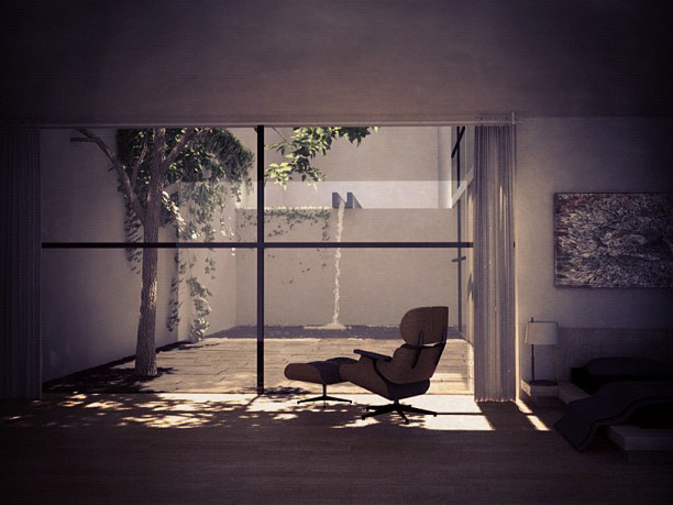 historian's home, courtyard view