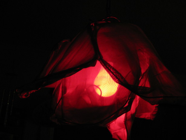 Red ceramic bulb, side view