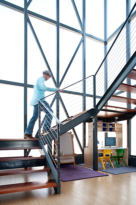 stair and light tower