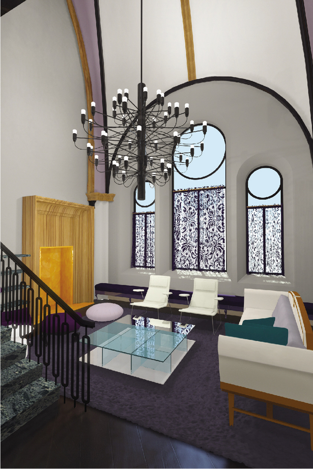 Living room rendering: Hannah Moore