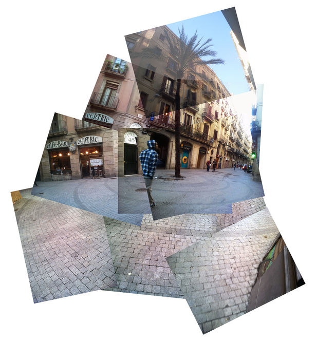 Photomerged view from Tallers street. 