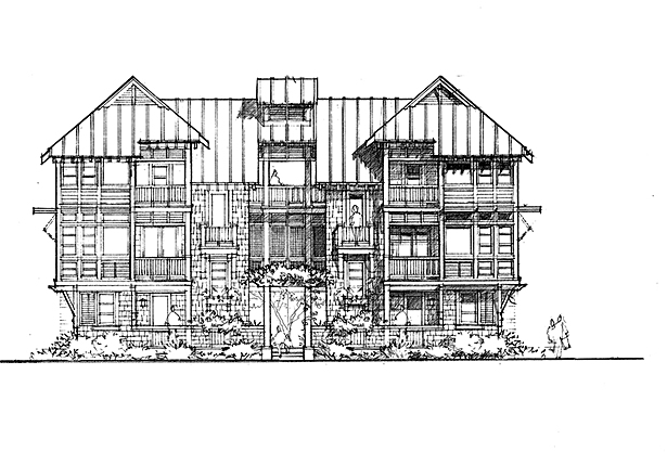 HARBOR SIDE ELEVATION - ORIGINAL CONCEPT