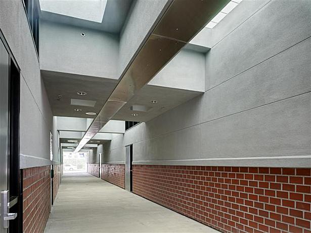 Daylighting at Science Building central corridor