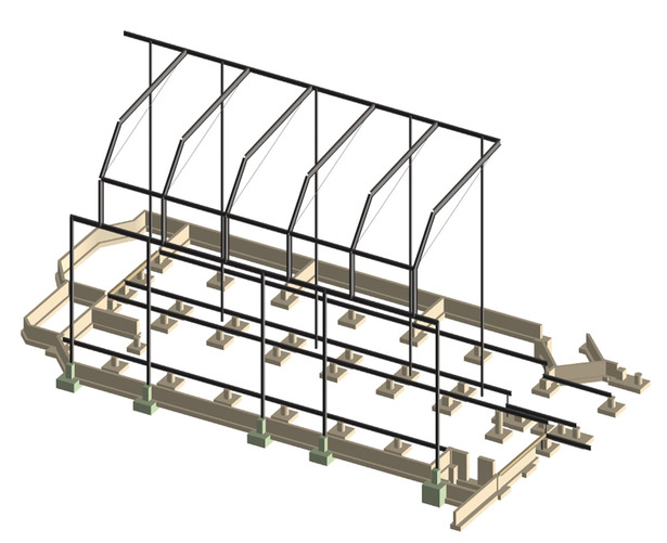 Grand Hotel - West Wing Addition Structural Model (Image: N. Stanton)