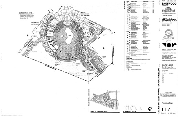 Planting plan of community pool