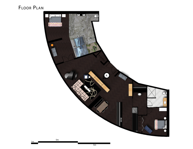 Executive Suite Rendered Floor Plan