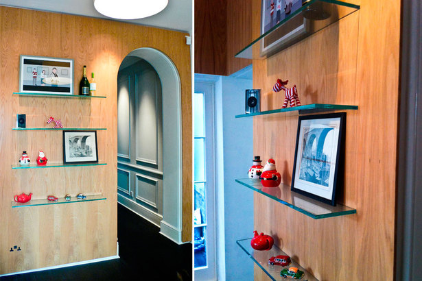 Wood paneling in living area