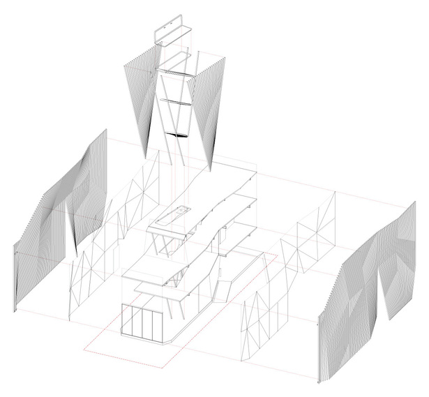 Exploded axonometric