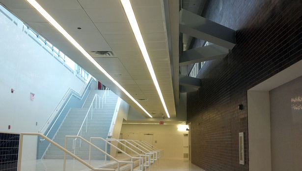 View of Lower Level Lobby ouside Gymnasium