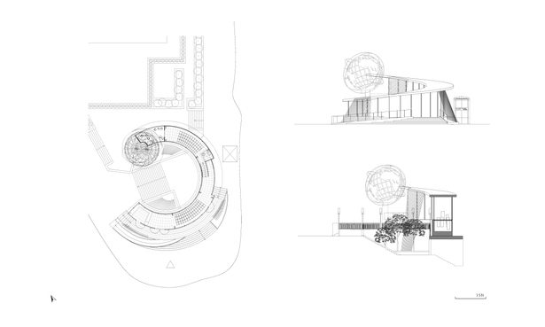 Library B : Plan & Elevation & Section