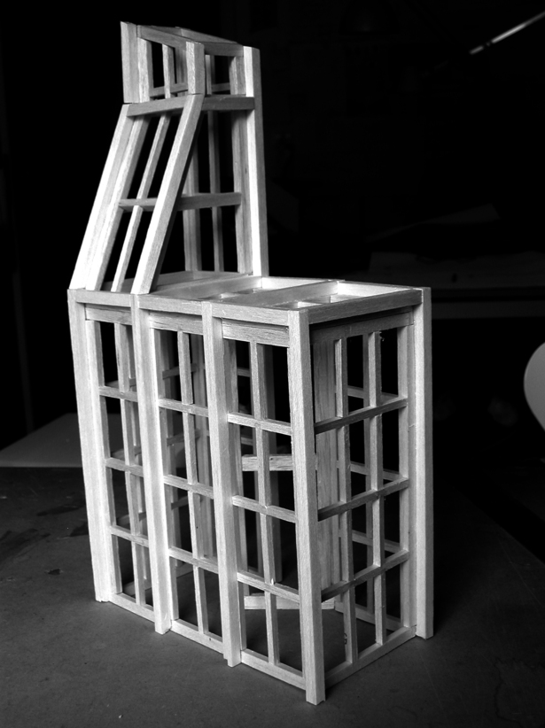 Study model for the bathroom structure