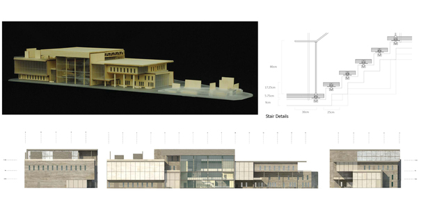 1:200 Model, Elevation, Stair Details