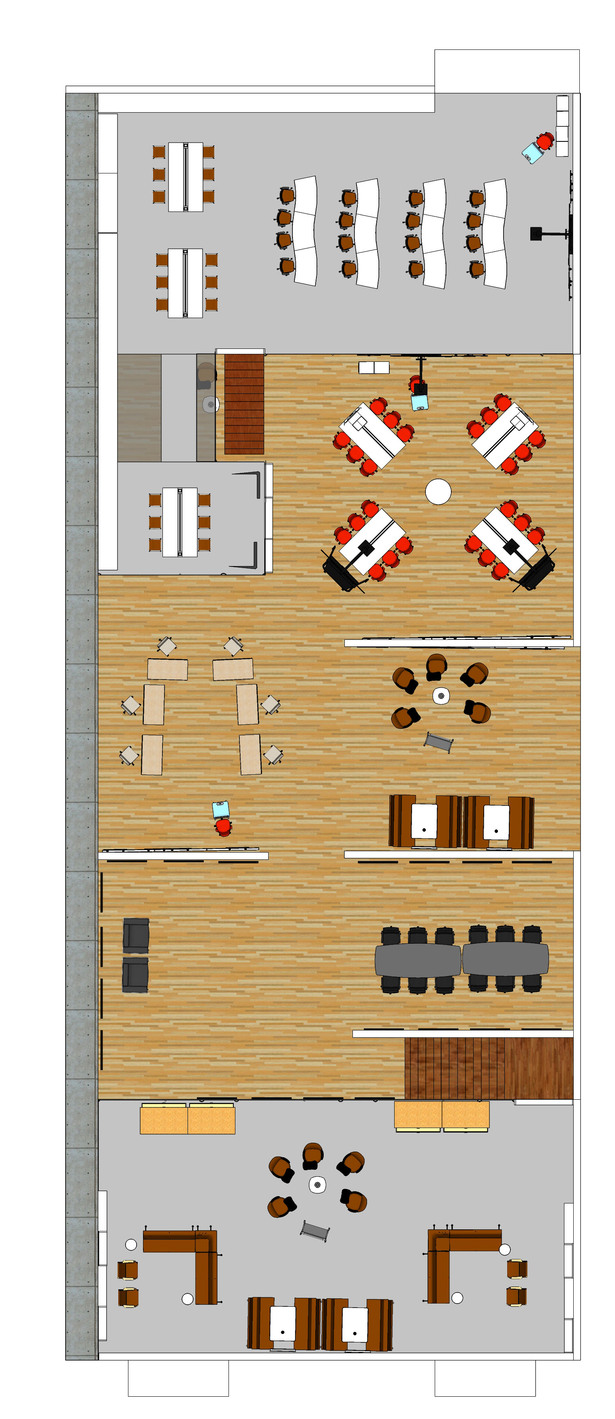 Concept floor plan of the interior design department