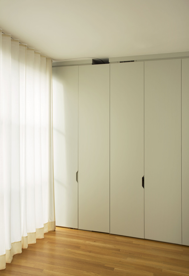 Living Room closet, curtains closed