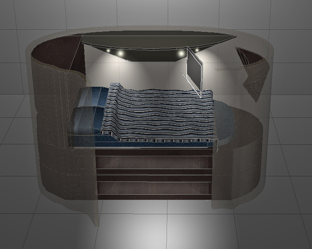 prefabricated patient pod with patient control system -dielectric removable shell 