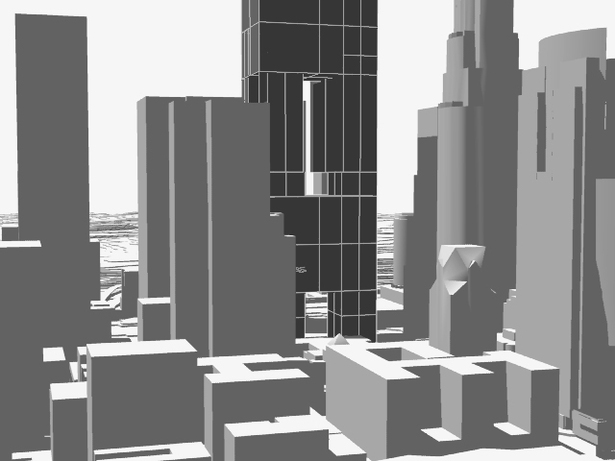 massing study- Conceptual tower study in rhino render and model