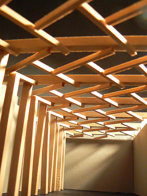 View of roof from inside building