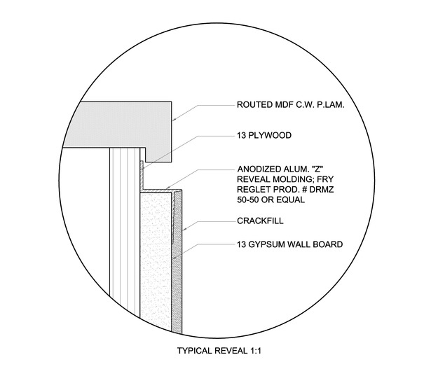 Countertop/reveal detail