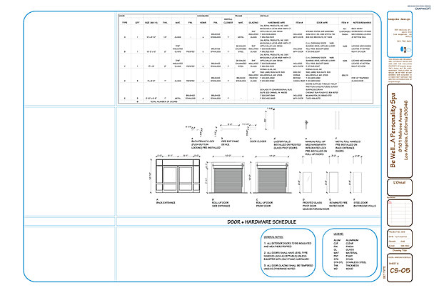 CS-05 Door + Window Schedule