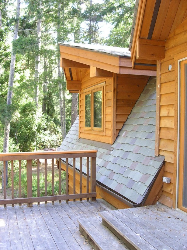 Dormers, roof and eave detail.