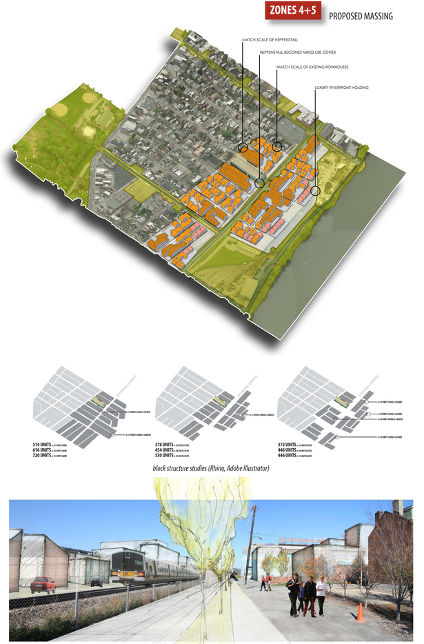 proposed block structure and massing