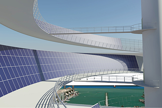 Solar Spiral, lakeview spiral walkway