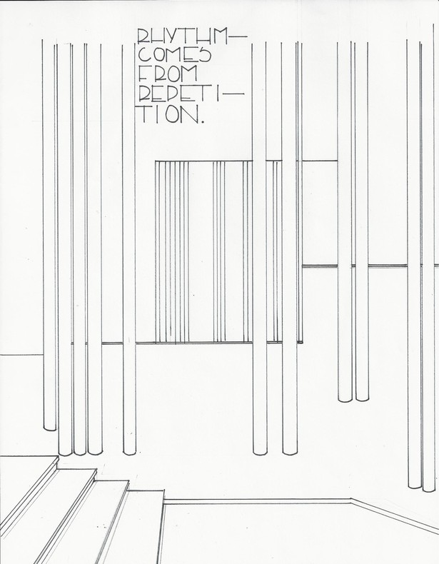 Rhythm and Alvar Aalto, pen on paper, 8.5