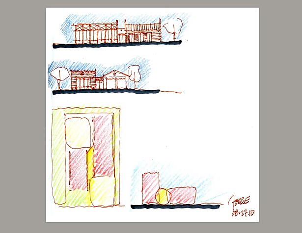 Early conceptual sketches.