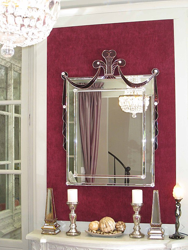 Foyer mirror. From the Antique store in the corner. An inspiration for the project.
