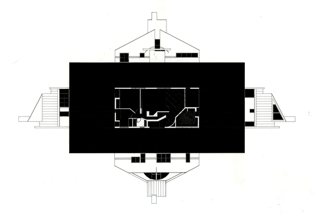 Ink on Mylar - Vanna Venturi House
