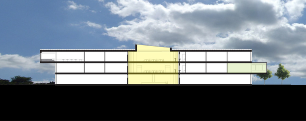 NLCP academic building section (AutoCAD,Adobe Photoshop)