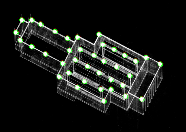 Diagram of explosive charges on old Jailhouse