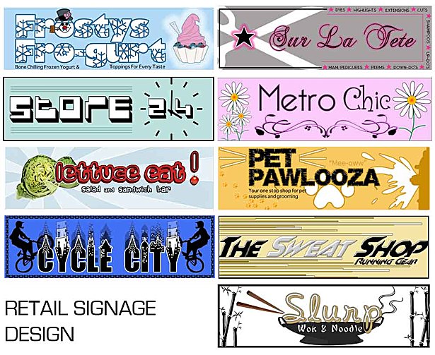 Signage for Retail Spaces