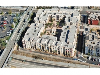 Aerial View over the Golden State Freeway