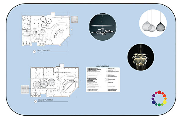 reflected ceiling plan and legend/fixture choices