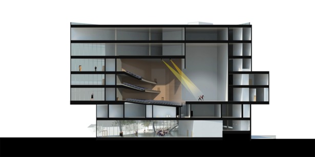 Section through theater space