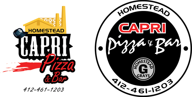 2 logo designs for Capri Pizza, located in Pittsburgh, PA.