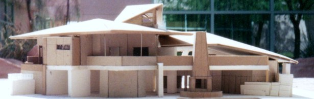 massing model, rear elevation
