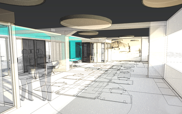 Conceptual Rendering of the open office