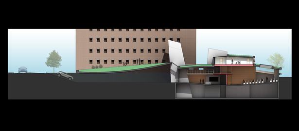Sectional Perspective created in Microstation and Photoshop