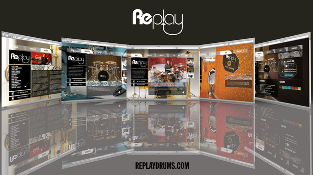 A website designed for a sustainable custom drum manufacturer (click to enlarge).