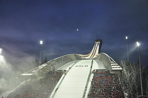 Ski jumping event night